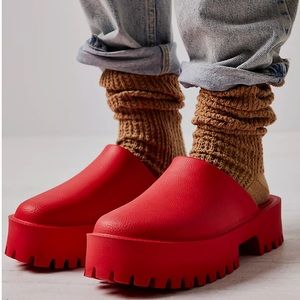 Red Jeffery Campbell Clogs